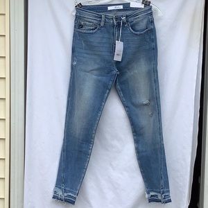 KANCAN JEANS SIZE 9/28 STYLE#KC9257M CUT#36431 DISTRESSED CUFFS FADED BRAND NEW